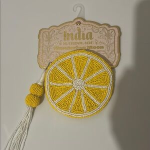 Beaded Lemon Slice bag